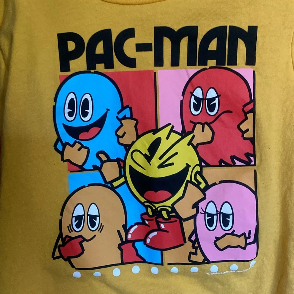 Gap long sleeve 80’s themed shirts. Back to the Future & Pac-Man